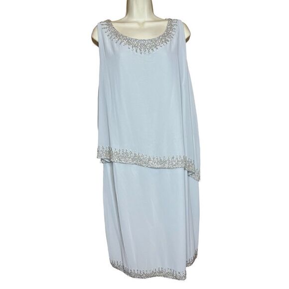 J Kara Women's Sleeveless Popover Short Cocktail Beaded Dress NWT Size 24W - Picture 3 of 9